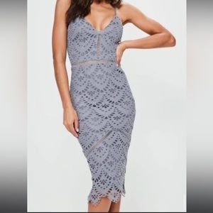 Missguided purple lace dress size 6